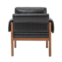 Fauteuil de salon Tiago Comfy Glossy avec base en bois massif, lot de 2