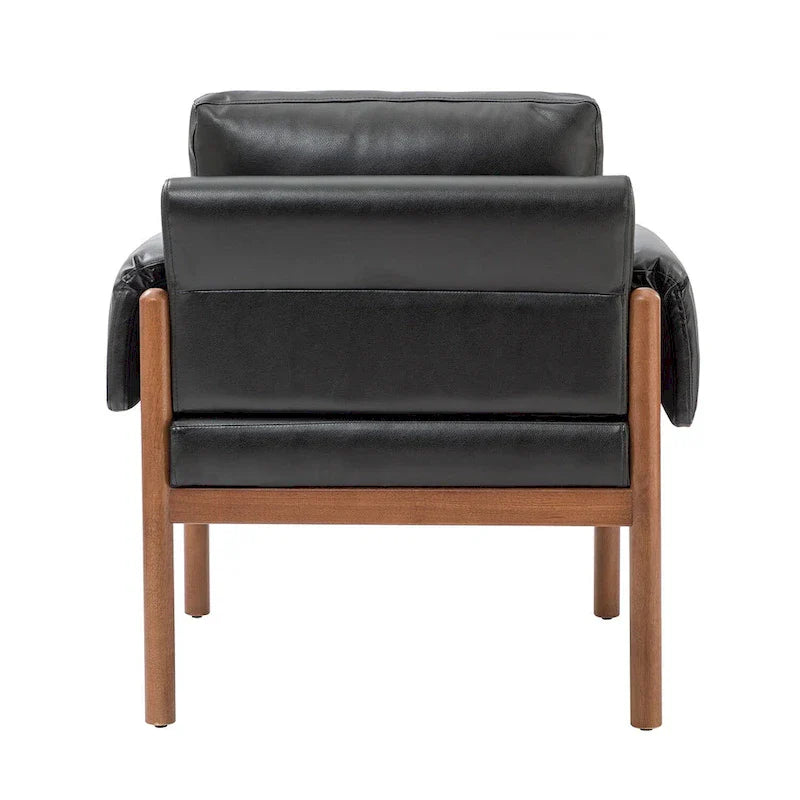 Fauteuil de salon Tiago Comfy Glossy avec base en bois massif, lot de 2