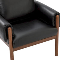 Fauteuil de salon Tiago Comfy Glossy avec base en bois massif, lot de 2