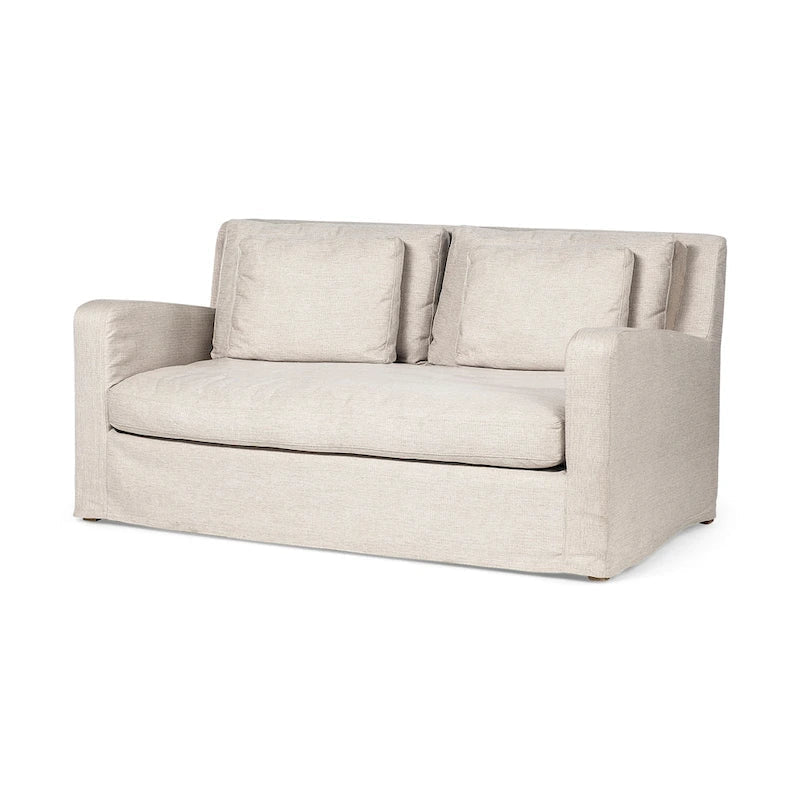 Canapé Deux Places Denly I avec Housse Beige