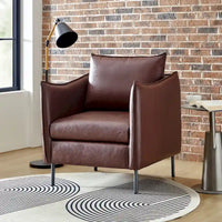 Fauteuil d'appoint Jaime en similicuir végétalien avec coussin amovible par HULALA HOME