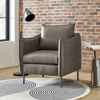 Fauteuil d'appoint Jaime en similicuir végétalien avec coussin amovible par HULALA HOME