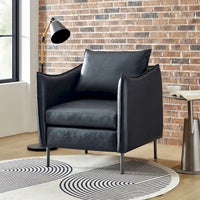 Fauteuil d'appoint Jaime en similicuir végétalien avec coussin amovible par HULALA HOME