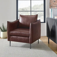 Fauteuil d'appoint Jaime en similicuir végétalien avec coussin amovible par HULALA HOME