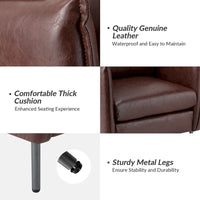 Fauteuil d'appoint Jaime en similicuir végétalien avec coussin amovible par HULALA HOME