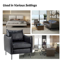 Fauteuil d'appoint Jaime en similicuir végétalien avec coussin amovible par HULALA HOME