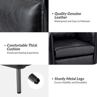 Fauteuil d'appoint Jaime en similicuir végétalien avec coussin amovible par HULALA HOME