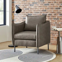Fauteuil d'appoint Jaime en similicuir végétalien avec coussin amovible par HULALA HOME