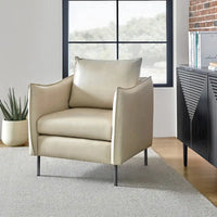 Fauteuil d'appoint Jaime en similicuir végétalien avec coussin amovible par HULALA HOME