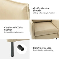 Fauteuil d'appoint Jaime en similicuir végétalien avec coussin amovible par HULALA HOME