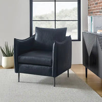 Fauteuil d'appoint Jaime en similicuir végétalien avec coussin amovible par HULALA HOME