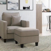 Ensemble 2 Pièces Fauteuil d'Appoint Georgia avec Pouf