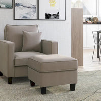 Ensemble 2 Pièces Fauteuil d'Appoint Georgia avec Pouf