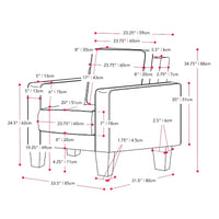 Ensemble 2 Pièces Fauteuil d'Appoint Georgia avec Pouf