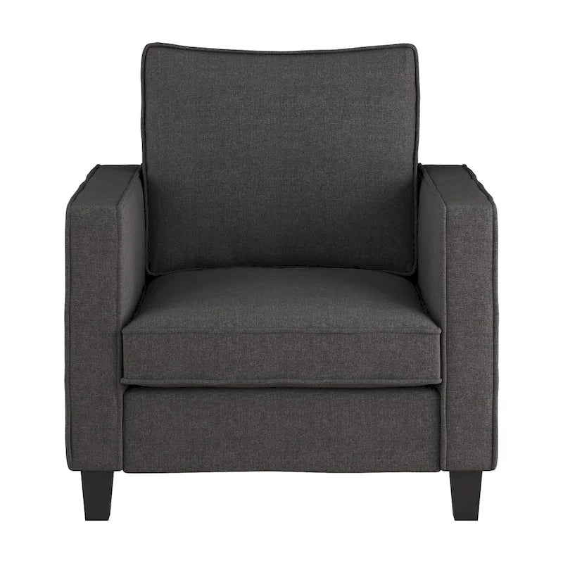 Ensemble 2 Pièces Fauteuil d'Appoint Georgia avec Pouf