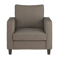 Ensemble 2 Pièces Fauteuil d'Appoint Georgia avec Pouf