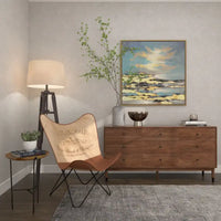 Fauteuil papillon fait main en cuir blanc, gris, marron, marron clair ou beige marron avec support noir