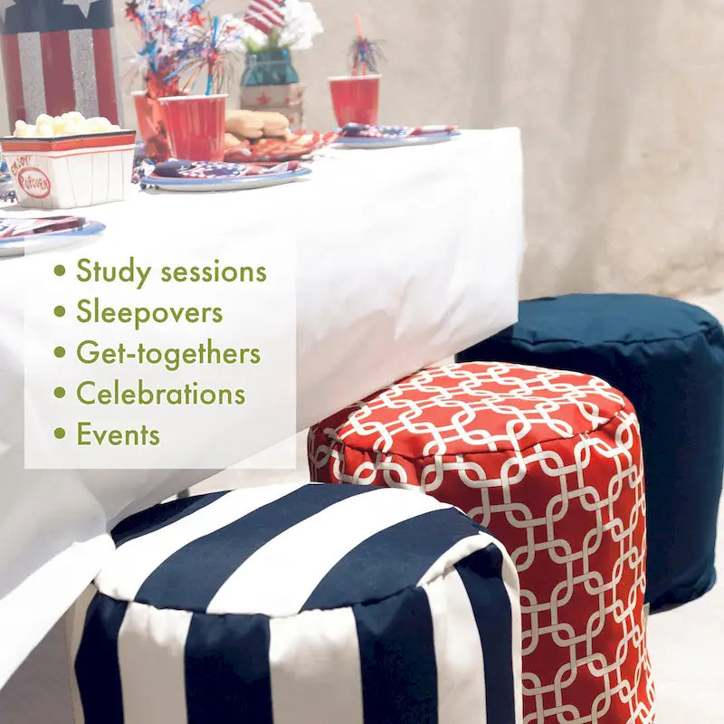 Majestic Home Goods Villa Collection Ottoman Pouf d'intérieur 16 L x 16 l x 17 H