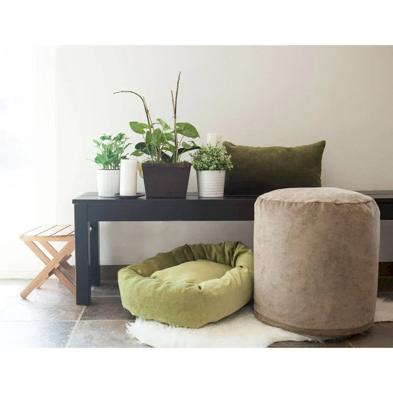 Majestic Home Goods Villa Collection Ottoman Pouf d'intérieur 16 L x 16 l x 17 H