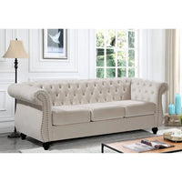 Canapé Chesterfield en velours Kemos