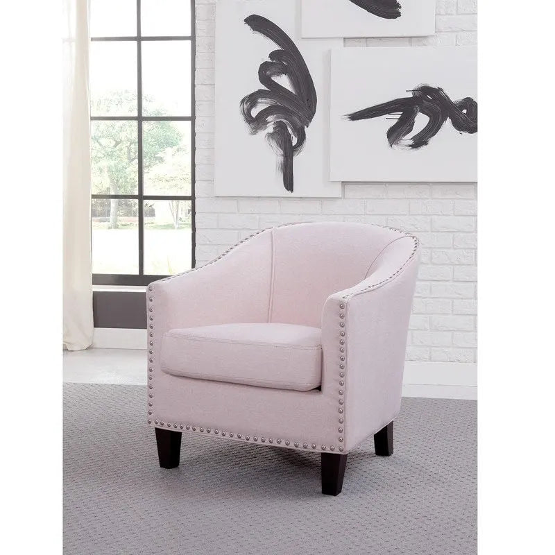 Fauteuil d'appoint Giles Grafton Home avec garniture cloutée