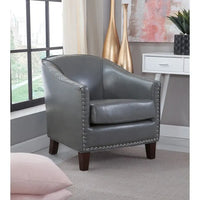 Fauteuil d'appoint Giles Grafton Home avec garniture cloutée