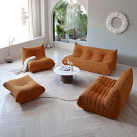 Ensembles canapé paresseux en tissu Teddy pour chambre et salon, pouf poire confortable, canapé de sol