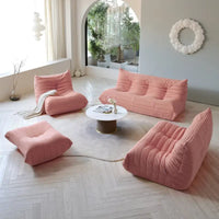 Ensembles canapé paresseux en tissu Teddy pour chambre et salon, pouf poire confortable, canapé de sol
