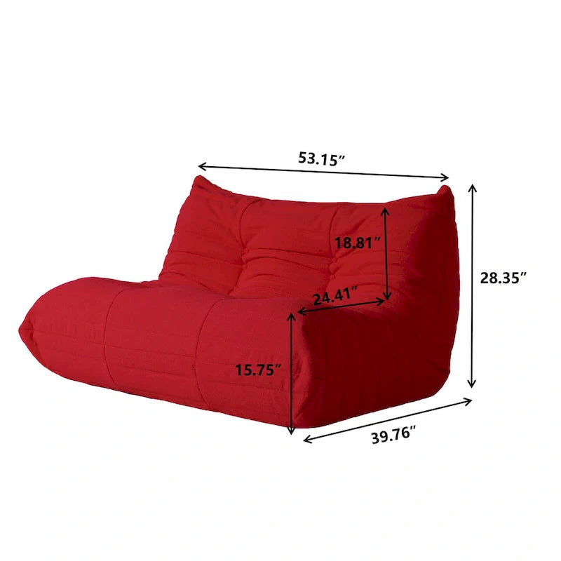 Ensembles canapé paresseux en tissu Teddy pour chambre et salon, pouf poire confortable, canapé de sol