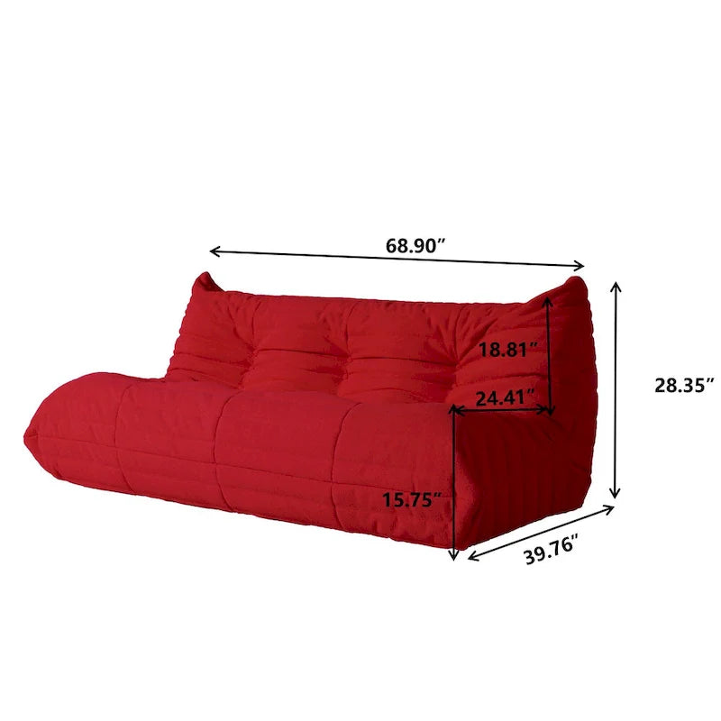 Ensembles canapé paresseux en tissu Teddy pour chambre et salon, pouf poire confortable, canapé de sol