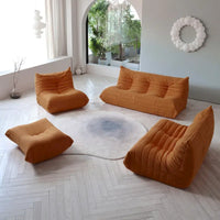 Ensembles canapé paresseux en tissu Teddy pour chambre et salon, pouf poire confortable, canapé de sol