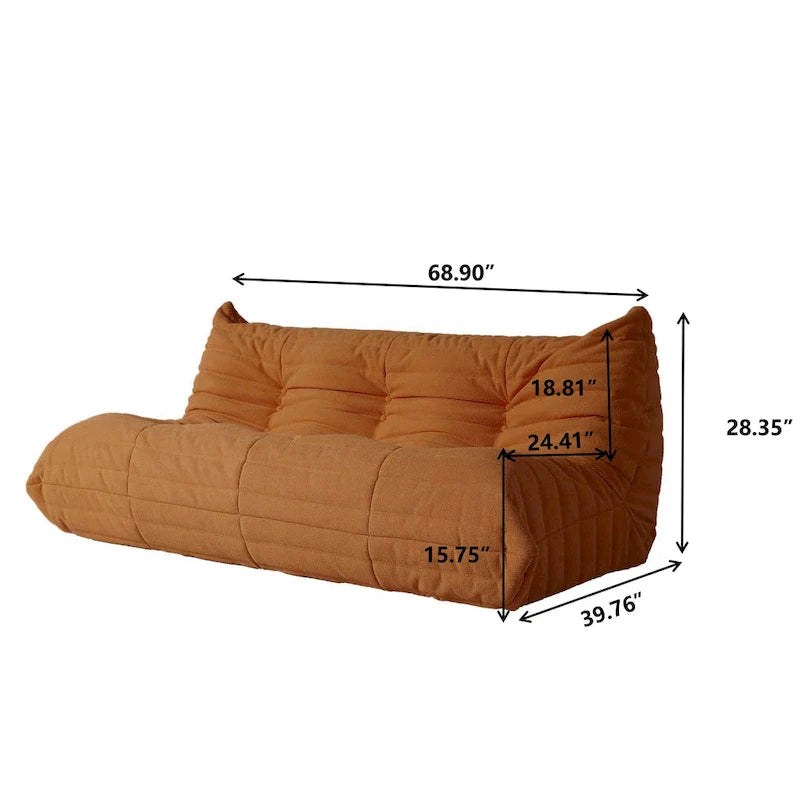 Ensembles canapé paresseux en tissu Teddy pour chambre et salon, pouf poire confortable, canapé de sol