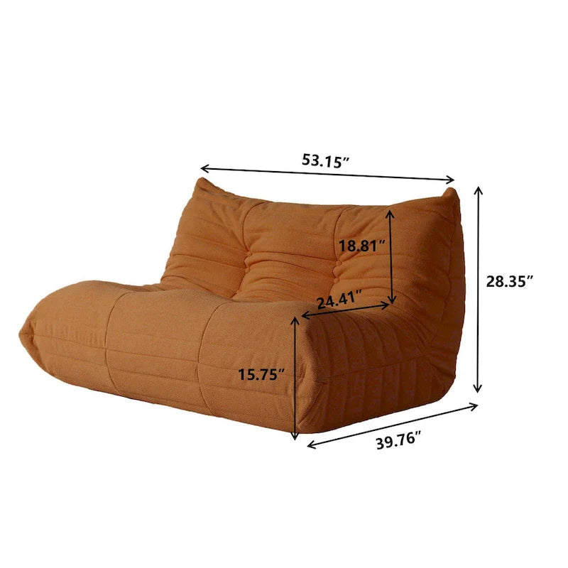 Ensembles canapé paresseux en tissu Teddy pour chambre et salon, pouf poire confortable, canapé de sol