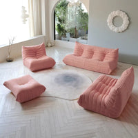 Ensembles canapé paresseux en tissu Teddy pour chambre et salon, pouf poire confortable, canapé de sol