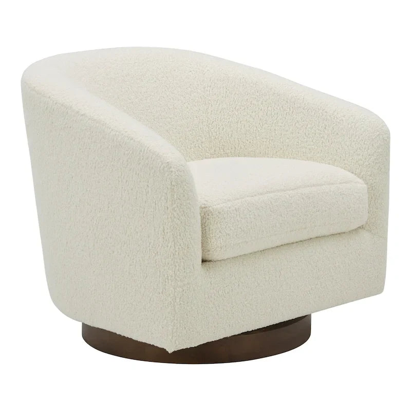Fauteuil pivotant moderne en tissu Aurelle Home