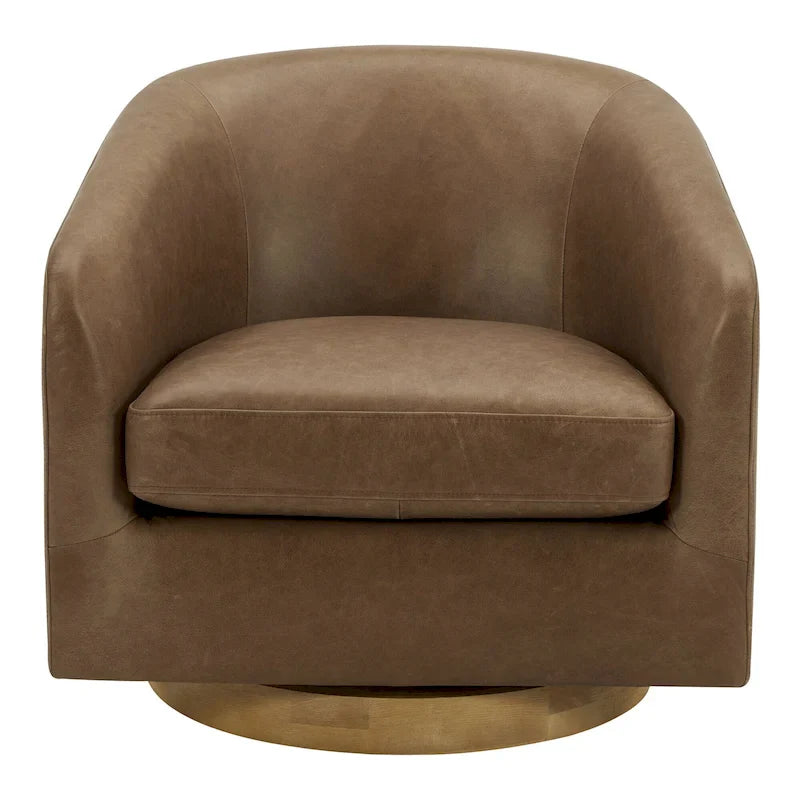 Fauteuil pivotant moderne en tissu Aurelle Home