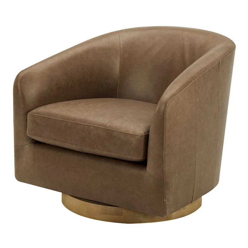Fauteuil pivotant moderne en tissu Aurelle Home