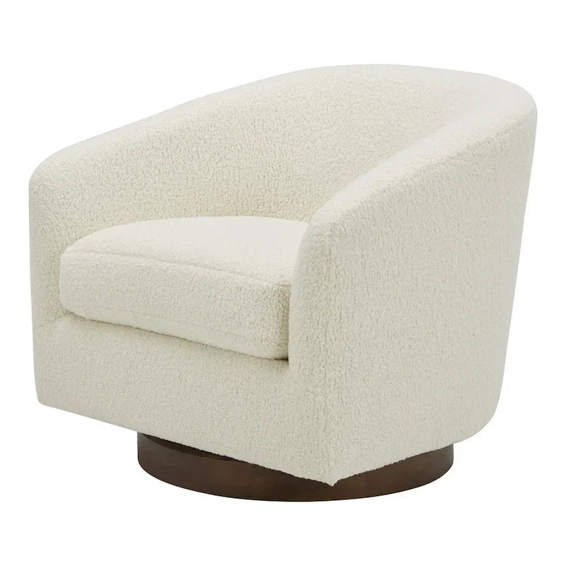Fauteuil pivotant moderne en tissu Aurelle Home