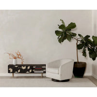 Fauteuil pivotant moderne en tissu Aurelle Home