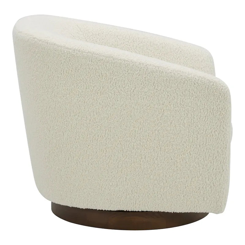 Fauteuil pivotant moderne en tissu Aurelle Home