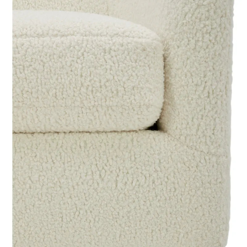 Fauteuil pivotant moderne en tissu Aurelle Home