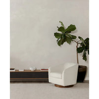 Fauteuil pivotant moderne en tissu Aurelle Home