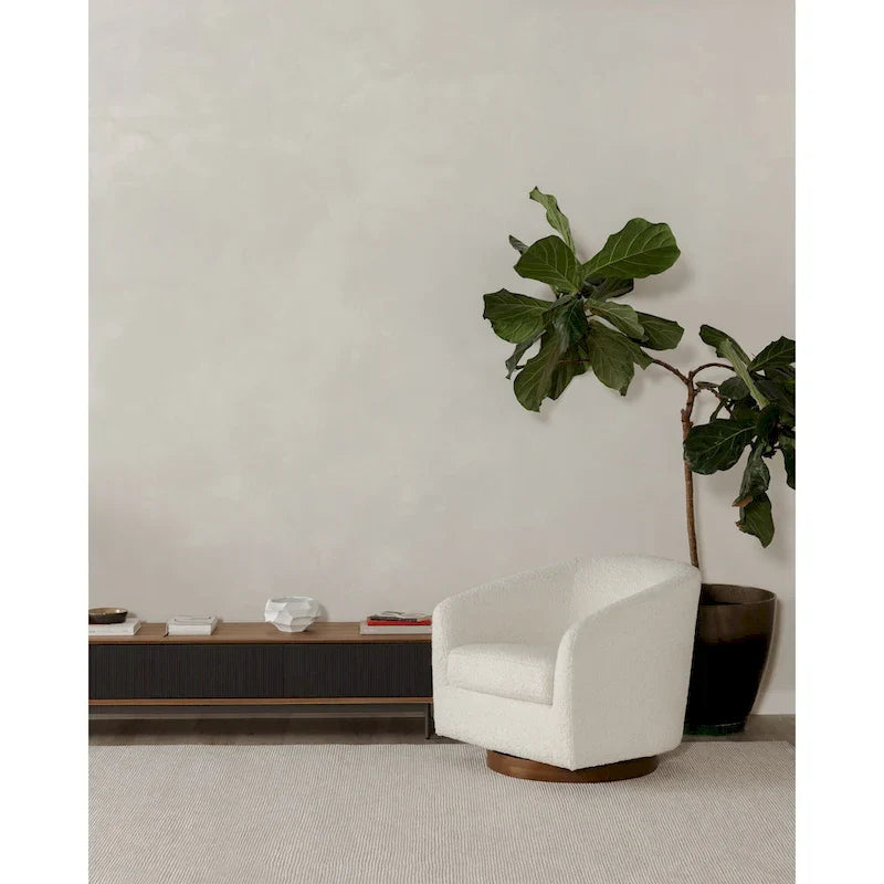 Fauteuil pivotant moderne en tissu Aurelle Home
