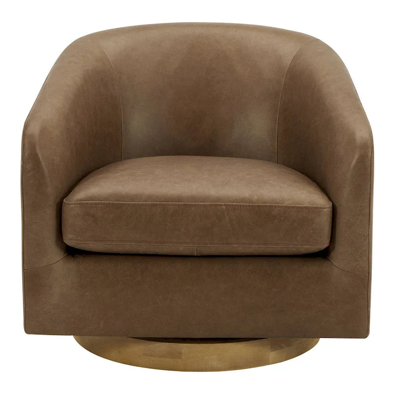 Fauteuil pivotant moderne en tissu Aurelle Home