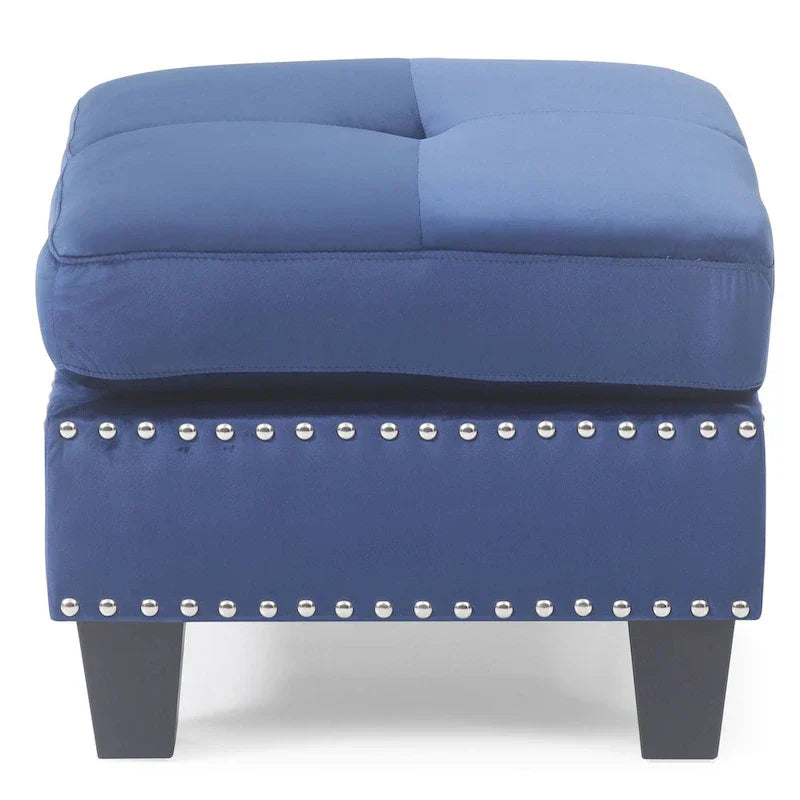 Poufs en velours touffeté Copper Grove Meharrize