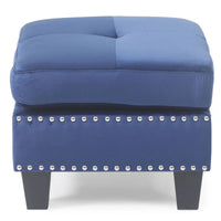 Poufs en velours touffeté Copper Grove Meharrize