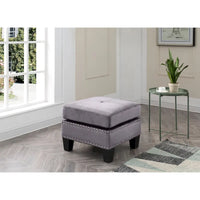 Poufs en velours touffeté Copper Grove Meharrize