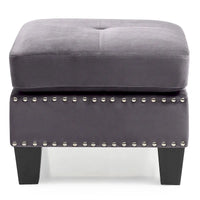 Poufs en velours touffeté Copper Grove Meharrize