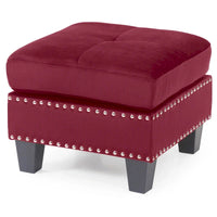 Poufs en velours touffeté Copper Grove Meharrize