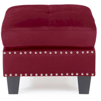 Poufs en velours touffeté Copper Grove Meharrize
